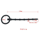 Flexible Hollow Silicone Urethral Sounds Penis Plug, Screw Beads