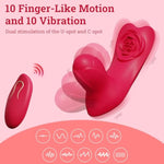 Wearable Panty Vibrator With Remote Control - 10 Finger-Like Motion And 10 Vibration, Couples Sex Toy Adult Sex Toys & Games For Women