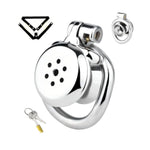 Inverted Chastity Cage Sex Toys Metal Penis Cage With Catheter And Urinal Tray Male Cock Cage With Invisible Lock For Binding Man'S Penis Breathable Stainless Steel Chastity Device (1.77In,B)