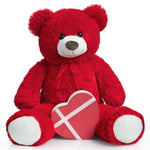 Big Teddy Bear Large Teddy Bear Stuffed Animal Birthday Valentines Day Plush For Kids And Girlfriend 36 Inch Red