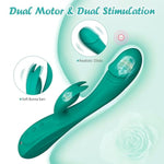 Rabbit G Spot Vibrator Sex Toys, 7 * 7 Vibrating Modes 8.4'' Couple Realistic Vibrators Anal Dildo Wand Adult Toys, Adult Sex Toys For Women And Couples Pleasure (Green)
