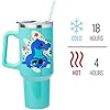 Disney Lilo and Stitch Aloha No Bad Days Chillin’ Stainless Steel Tumbler with Handle and Straw, Fits in Standard Cup Holder, 40 Ounces