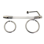 Elite 3.59 Inch Flexible Urethral Sounding Dilators Penis Plug, Cum-Through Hole