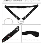 Male Anti-Off Chastity Cage Strap, Chastity Device Penis Cage Accessories, Adjustable Auxiliary Elasticity Belt With Scrotum Cock Rings, One Way Elastic Band, Sex Toys For Men Gay