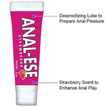 Anal-Ese Flavored Desensitizing Anal Gel, Strawberry -1 Pack
