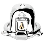 Metal Chastity Cock Cage With Anal Plug Sex Toy Penis Cage Stainless Steel Chastity Devices Lock Design Bdsm Toys For Couples Sex (Silver,49Mm)