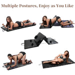 Sex Bondage Bdsm Restraints Kit Furniture-Pu Leather Fetish Restraints System Portable Collapsible Sex Toys Sex Bed Gear With Wrist And Ankle Handcuffs For Couples Adult