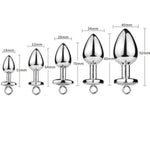 Unisex Bullet Metal Anal Plug With Heart Shaped Jewelry Base Bell Butt Plug Massager Sex Toy