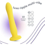 Luxe Ripple Multi Vibe Vibrating Massager Dildo, 10 Vibration Modes, Body Safe Silicone, Waterproof, Usb Rechargeable, Suction Cup Base