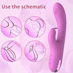 G Spot Rabbit Vibrator,Clitoral Stimulator Dildo,Waterproof Anal Massager,10 Vibration & 3 Flapping Modes,Adult Sex Toy For Women And Couple