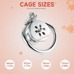 Flat Chastity Cage With Penis Dildo Small Inverted Adult Sissy Cock Cages Metal Chastity Lock Negative Sm Bondage Device Sex Toys For Men And Couple (401-Flesh Color-S-55Mm)
