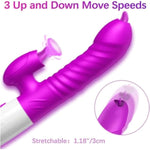 Thrusting Vibrator G Spot Couple Vibrators Rabbit Vibrator Dildo Adult Sex Toys For Women Dual Stimulation With 3 Thrusting Speed And 10 Vibration Modes Auto Heating Pleasure Tools For Couples Play