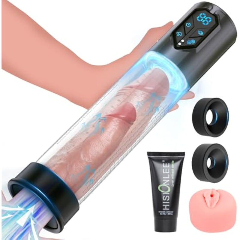 Penis Pump Sex Toys For Men, Automatic Male Masturbator Vacuum Pump With 3 Suction Modes & 4 Training Pressure, Penis Extender Male Sex Toys Adult Toy With Pocket Pussy