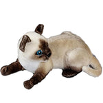 Cute Simulation Siamese Cat Plush Toy Realistic Lifelike Siamese Cat Kitty Stuffed Animals Model Doll Gift Collection For Kids