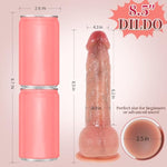 Realistic Dildo Adult Sex Toys - 8.5" Ultra Soft Liquid Silicone G Spot Dildo With Powerful Suction Cup, Strapless Strap On Dildo For Vaginal And Anal Stimulation Dildo Women Couple Sex Toys & Games
