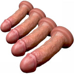 Realistic Huge Dildo, Silicone Material, 4 Sizes Thicker Giant Xxl Dildo Soft Flexible Big Penis Dildos With Furious Veiny & Suction Cup, Vagina Anal Sex Toys For Adult Women & Men (M)