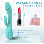 Rabbit Realistic G Spot Vibrator Sex Toys, 7 * 7 Vibrating Modes 8.4'' Couple Vibrators Anal Dildo Wand Adult Toys, Adult Sex Toys For Women And Couples Pleasure (Light Green)