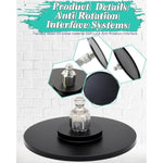 3.7" Suction Cup Adapter With Anti-Rotation Connector For Universal Sucker Dildo Holder Diameter Lower 95Mm (10Cm Black Sucker)