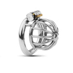 Male Chastity Cage Small Flat Chasity Cage Metal Chastity Cage Chastity Devices Sissy Steel Chastity Cage Penis Cage Cock Cage Bdsm Cage (40Mm/1.57In,Bending Ring)