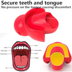 Tongue Fixed Bondage Ball Gag For Sex Set, Open Mouth Silicone Ball & Blindfold Eye Mask, Restraints Sex Gag Mouth Plug Adjustable Extreme For Fetish Play Bondage Bdsm Sm Adult Sex Toys (Red)
