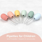 6 X Pastel Liquid Droppers For Kids Crafts - Sensory Play Pipettes For Kids - Sensory Play Toys And Accessories