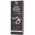 Fifty Shades of Grey You are Mine Metal Handcuffs for Couples, Silver