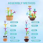 Flower Garden Building Toy For Toddler - Birthday Gifts For Preschool Kids Age 3-5 5-7 Years Old, Educational Stem Set With 140 Pieces, Girls Stacking Pretend Play Gardening Kit