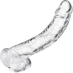 Dildo 9.4" Realistic Suction Cup G-Spot Dildo For Women, Big Anal Dildo For Men And Gay Couples Adult Sex Toys Perfect Lover(Clear)