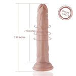 7.48" Silicone Anal Dildo For Premium Sex Machine With Kliclok System, 7.18" Insertable Length, Girth 4.72" Diameter 1.5" - Anal Pleasure