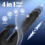 Black Thrusting Dildo Vibrator Sex Toys For Women, Realistic Dildos For G Spot Anal Stimulation With 10 Thrusting And Vibration Modes, Remote Control Vibrator With Cup Suction Dildos Adult Toy