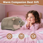 50Cm/20Inch Moo Deng Plush, Large Hippo Plush, Hippo Stuffed Animal, Ideal Gift For Boys And Girls,Suitable For Fans Christmas Birthday (20 Inch)