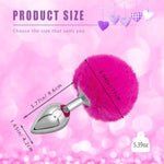 Rabbit Tail Anal Plug,Metal Buttplug,Anal Toys For Men And Women Beginners And Veteran Player,Sex Toy Can Long Time Comfortable Wear.Butt Plug For Adult Games And Dress Up Party(Large)