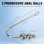 Anal Hook, Metal Fetish Bondage Hook With 3 Balls Steel Anal Rope Hook Bondage Sex Games Unisex Fetish Sex Toy For Couple Lovers