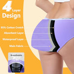 Teen Girls Period Underwear for Heavy Flow High Absorbency Kids Period Panties Leakproof Soft Cotton Briefs