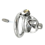 Hollow Design Cock Cage With Round Ring And Key 304 Stainless Steel Chastity Cage Male Waterproof Adult Wearing Chastity Device Sex Toy For Men (Cage+Dilator,45Mm)