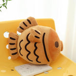 13.8 Inches Cute Taiyaki Stuffed Animal Pillow Taiyaki Fish Plush Soft Stuffed Food Snapper Bream Plushie Pillow Doll Home Decor Gifts