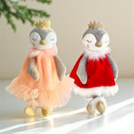 Eliela Collection Ballerina Stuffed Animal Penguin Pen The Princess, Dance Recital Gift, 15" Christmas Plush Penguin Dresed In Removable Peach Dress, For Girl, Newborn