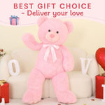47Inch Giant Teddy Bear Stuffed Animal 4Ft, Big Teddy Bear Plush For Baby Shower, Cuddly Large Stuffed Bear Gifts For Kids, Girls, Girlfriend, Women On Valentine, Christmas, Birthday?Pink?