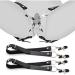 Adjustable Labia Spreader Straps With Clamps, Bdsm Bondage Restraints Couples Sex Toys Sex Furniture Nipple Toys Fetish Nipple Clips For Adult Sex Game Play Open Vaginal Pussy Clitoral Labia Clamps