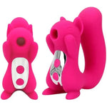 Dual Pleasure Squirrel Vibrator & Air-Pulse Clitoral Stimulator, Clitoral Sucking, Clit Vibrator, Pressure-Wave Technology, Waterproof, Rechargeable, Sex Toy Vibrator For Women (Hot Pink)