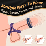 Silicone Penis Rings Set Sex Toys For Men?8 Different Sizes Cock Rings For Erection Enhancing, Long Lasting Stronger Men Sex Toy, Stretchy Adult Toys For Couples Pleasure- Blue