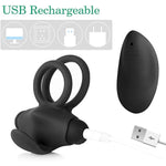 Vibrating Male Cock Rings Penis Vibrator With 10 Vibration Modes Clitoral Stimulator Silicone Delayed Ejaculation Rings For Stronger Erection Enhancing Pleasure