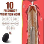 Realistic Dildo Vibrating Sex Toys,10 Modes Vaginal G Spot Stimulator Anal Vibrator With Remote Control & Suction Cup,Lifelike Penis Cock Prostate Massager Masturbator For Women Men Couple Beginner