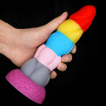Silicone Dildo Toy Anal Plug Colorful Screw Thread Butt Plug Training Kit Massager Adult Sex Toys Anal Games Anal Trainer For Couple