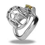 Male Chasity Cage,Stainless Steel Small Male Chastity Device,Ergonomic Design Cock Cage,Invisible Lock For Men Penis Exercise And Abstinence (45Mm)