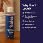 Hello Peaches & Cream Flavored Lube - Water-Based Personal Lubricant - Vegan, Sugar-Free, Gluten-Free - Easy Clean-Up - For Men, Women, And Couples, 8 Fl Oz