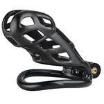 Chastity Devices Male Cock Cages Chastity Locked Penis Cage With 4 Different Size Penis Rings Bdsm Sm Slave Bondage Sex Toys (Black)