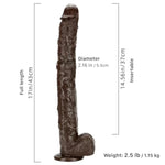 Flexible Silicone Dildo With Balls For Women, Men Oversize Dildo With Suction Cup - Hands-Free Play Body-Safe Dildos For Couples - Adult Sex Toy For Vagina Or Anal Stimulation