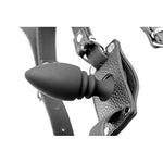 Male Cock Ring Harness with Silicone Anal Plug for Enhanced Sensation