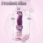Monster Horse Knot Dildo, Huge Thick Fantasy Dildo with Big Knot, Silicone Dog Penis Pink Wolf Anal Toys with Strong Suction Cup, Sex Toys for Women Men (KR-DL001-M)